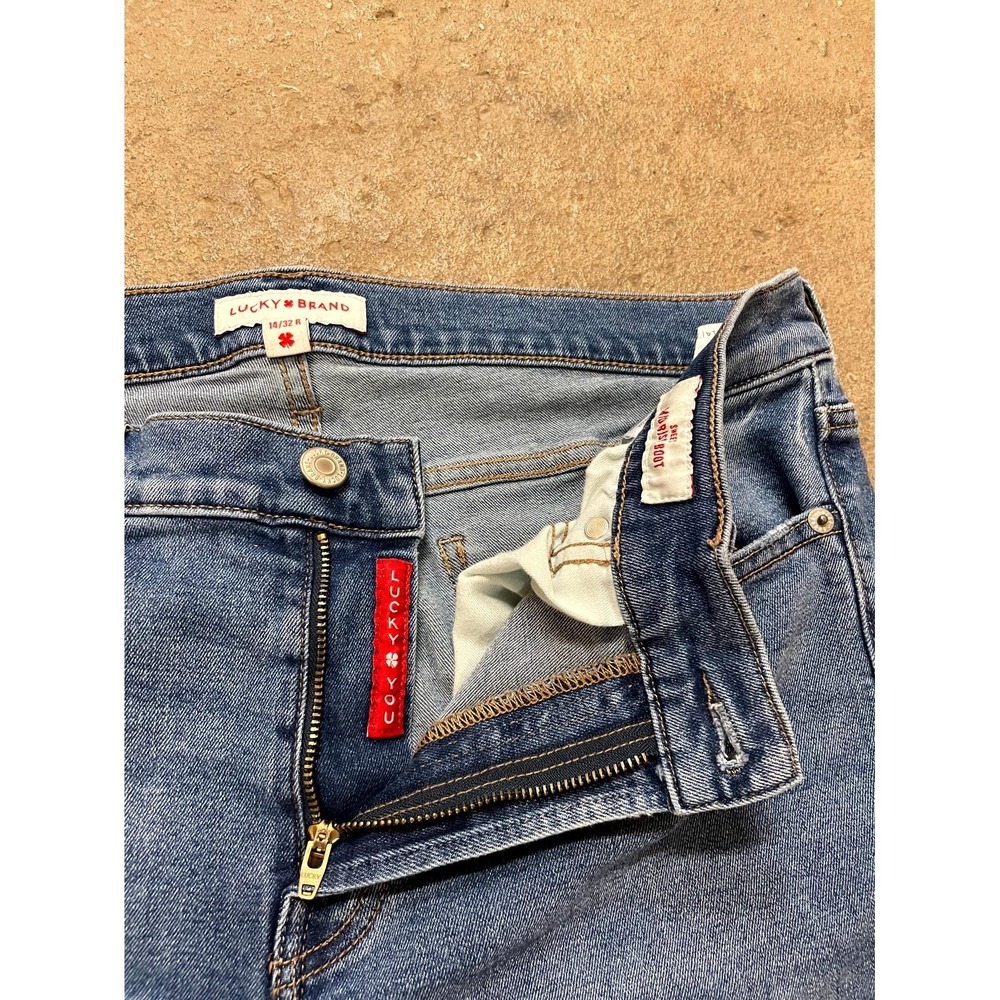 Lucky Brand Sweet Bootcut Jeans Womens 14/32 Blue Denim Cotton Stretch Mid Rise - Picture 6 of 16